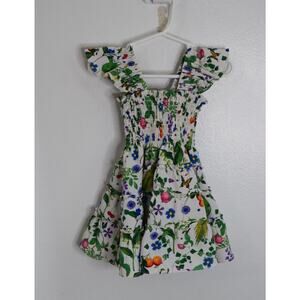 Hill House White Smocked Sundress with Flutter Sleeves